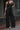 Black Pinstriped Loose Fit Trousers - BonkersCorner