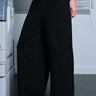 Black Pinstriped Loose Fit Trousers - BonkersCorner