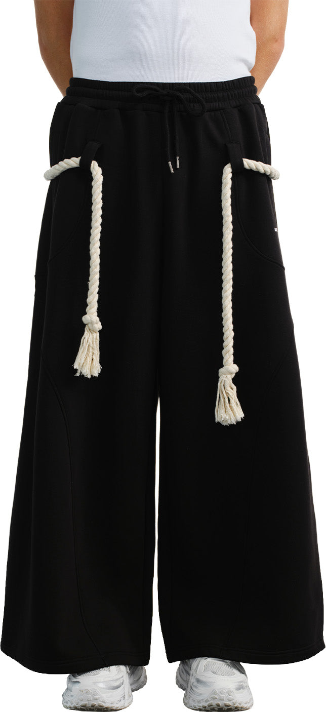 Black Puff Mode Sweatpants - BonkersCorner