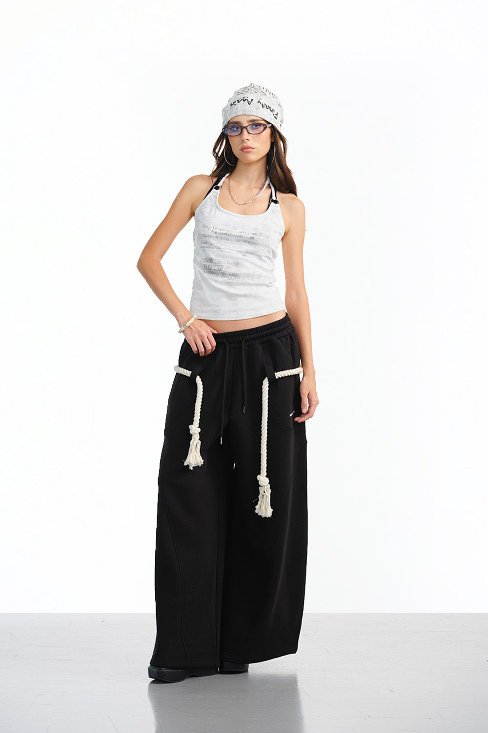 Black Puff Mode Sweatpants - BonkersCorner
