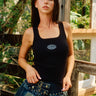 Black Solid Ribbed Tank - BonkersCorner