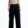 Black Static Cargo Pants - BonkersCorner