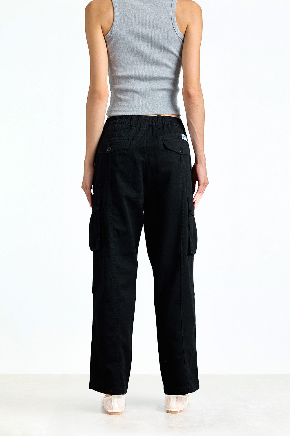 Black Static Cargo Pants - BonkersCorner