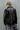 Black Texture Faux Leather Jacket - BonkersCorner