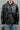 Black Texture Faux Leather Jacket - BonkersCorner