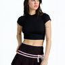 Black Tie-Back Crop Top - BonkersCorner