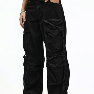 Black Utility Cargo Pants - BonkersCorner