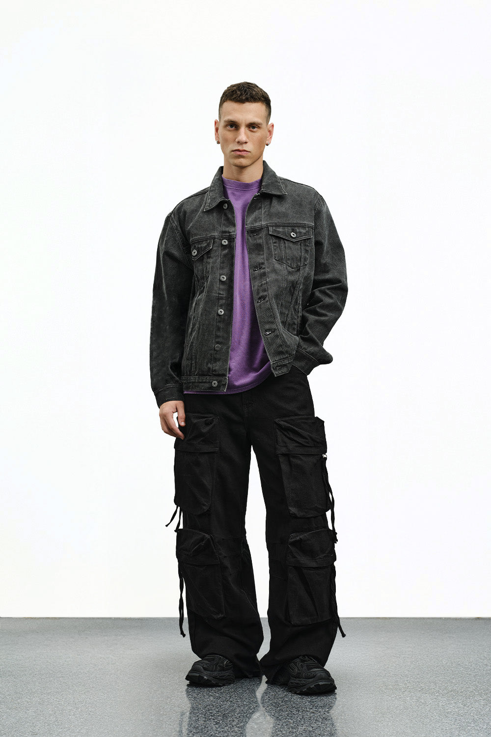 Black Utility Cargo Pants - BonkersCorner