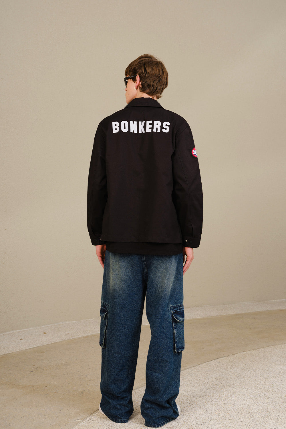 Black Varsity Shacket - BonkersCorner