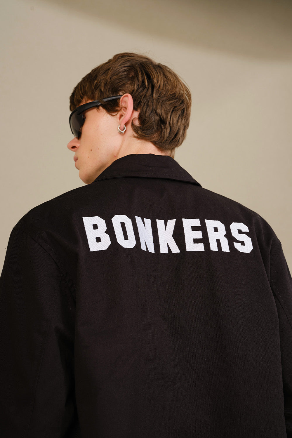 Black Varsity Shacket - BonkersCorner