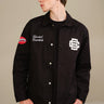 Black Varsity Shacket - BonkersCorner
