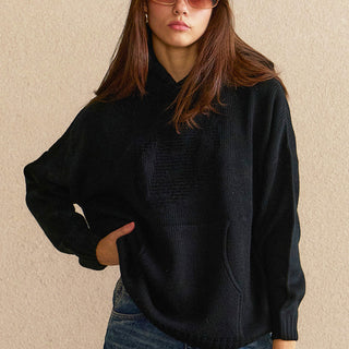 Black Void Knit Hoodie - BonkersCorner