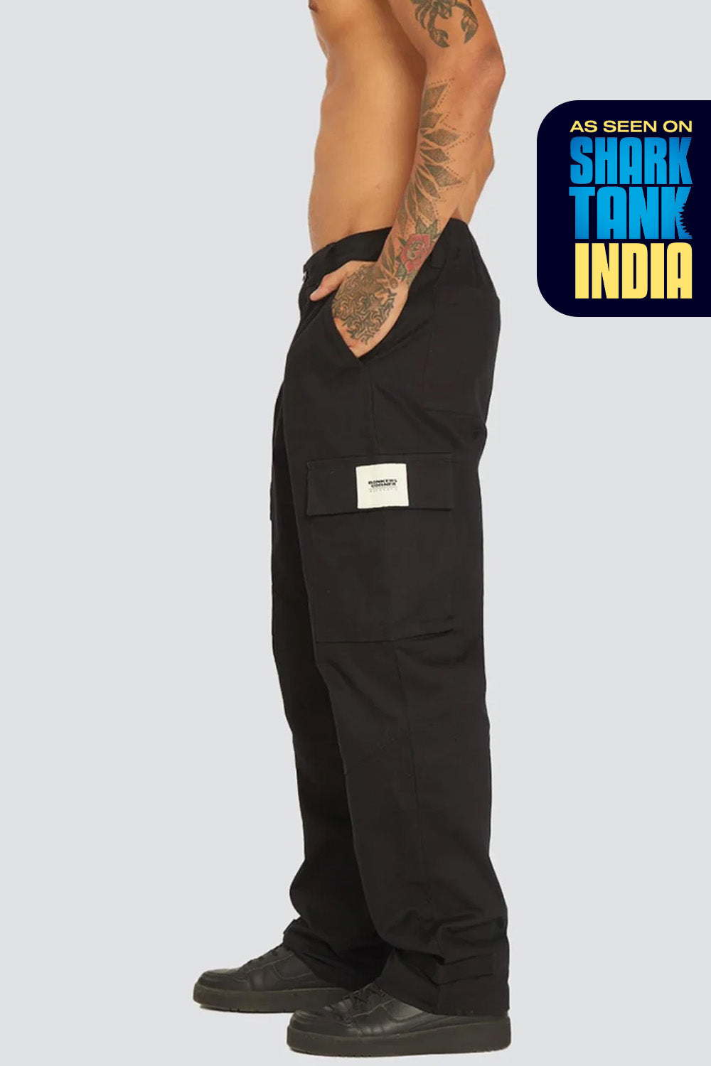 Black Cargo With Utility Pockets - BonkersCorner