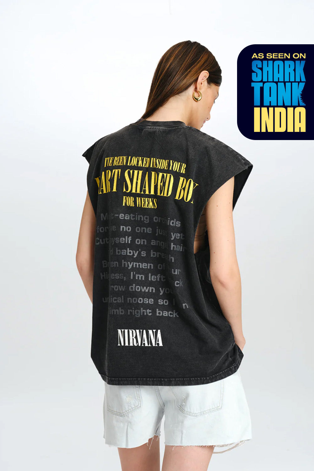 Black Nirvana Oversized Tank - BonkersCorner