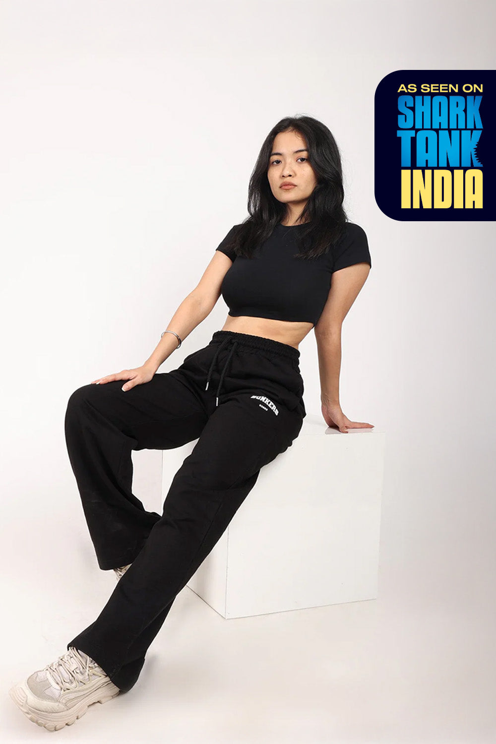Black Wide-Leg Sweatpants - BonkersCorner