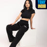 Black Wide-Leg Sweatpants - BonkersCorner
