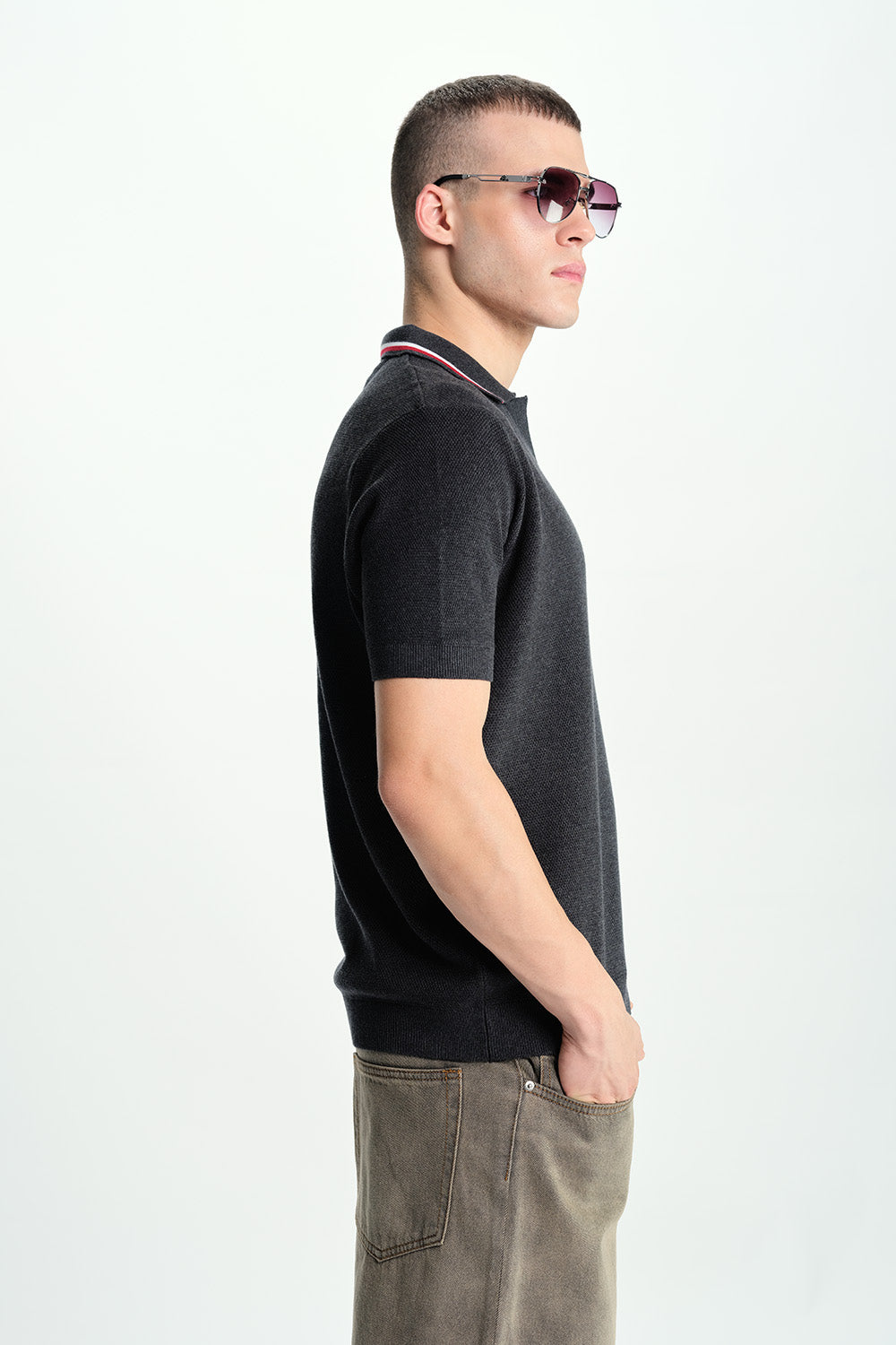 Blackout Knit Polo - BonkersCorner
