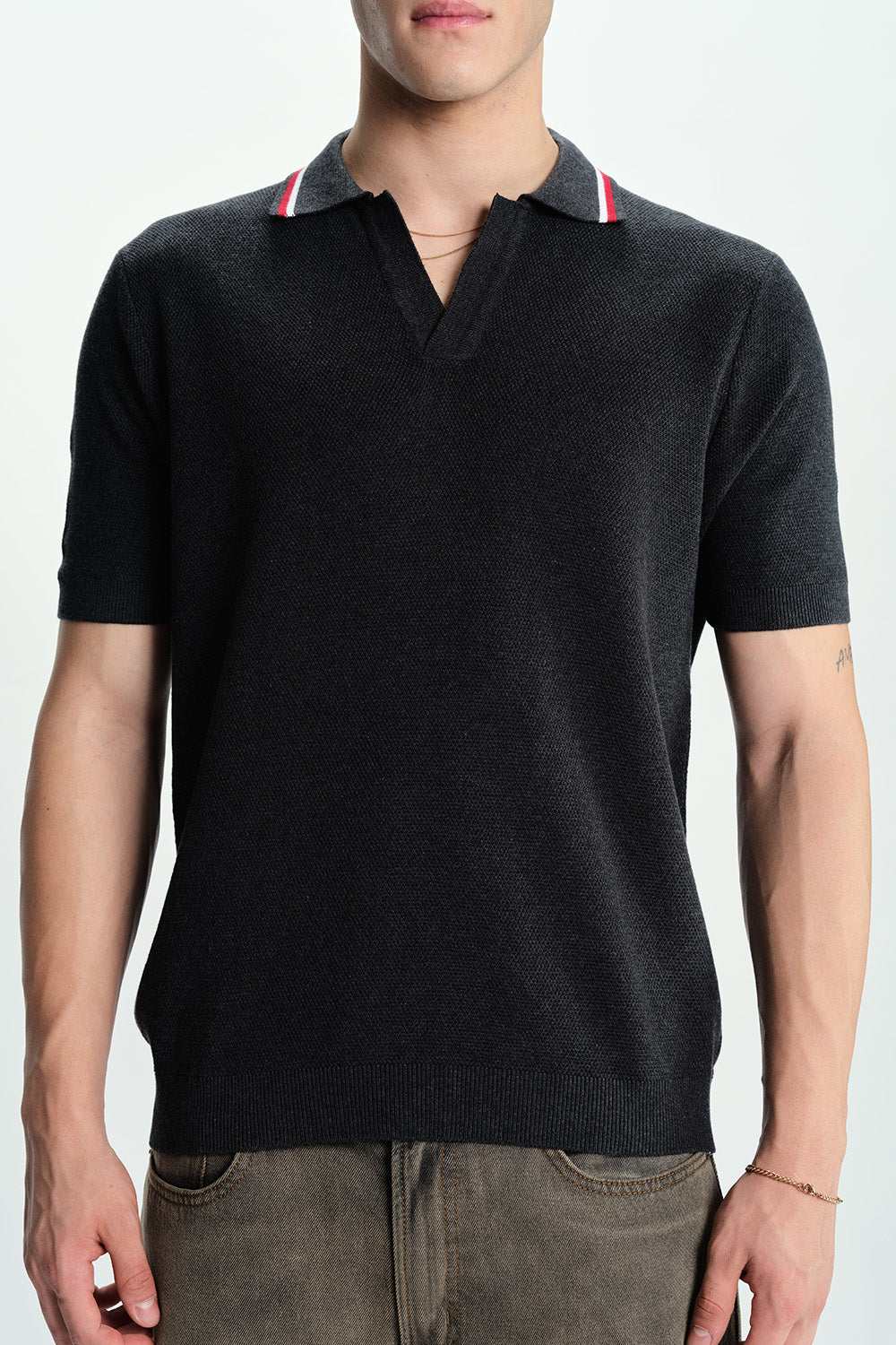 Blackout Knit Polo - BonkersCorner