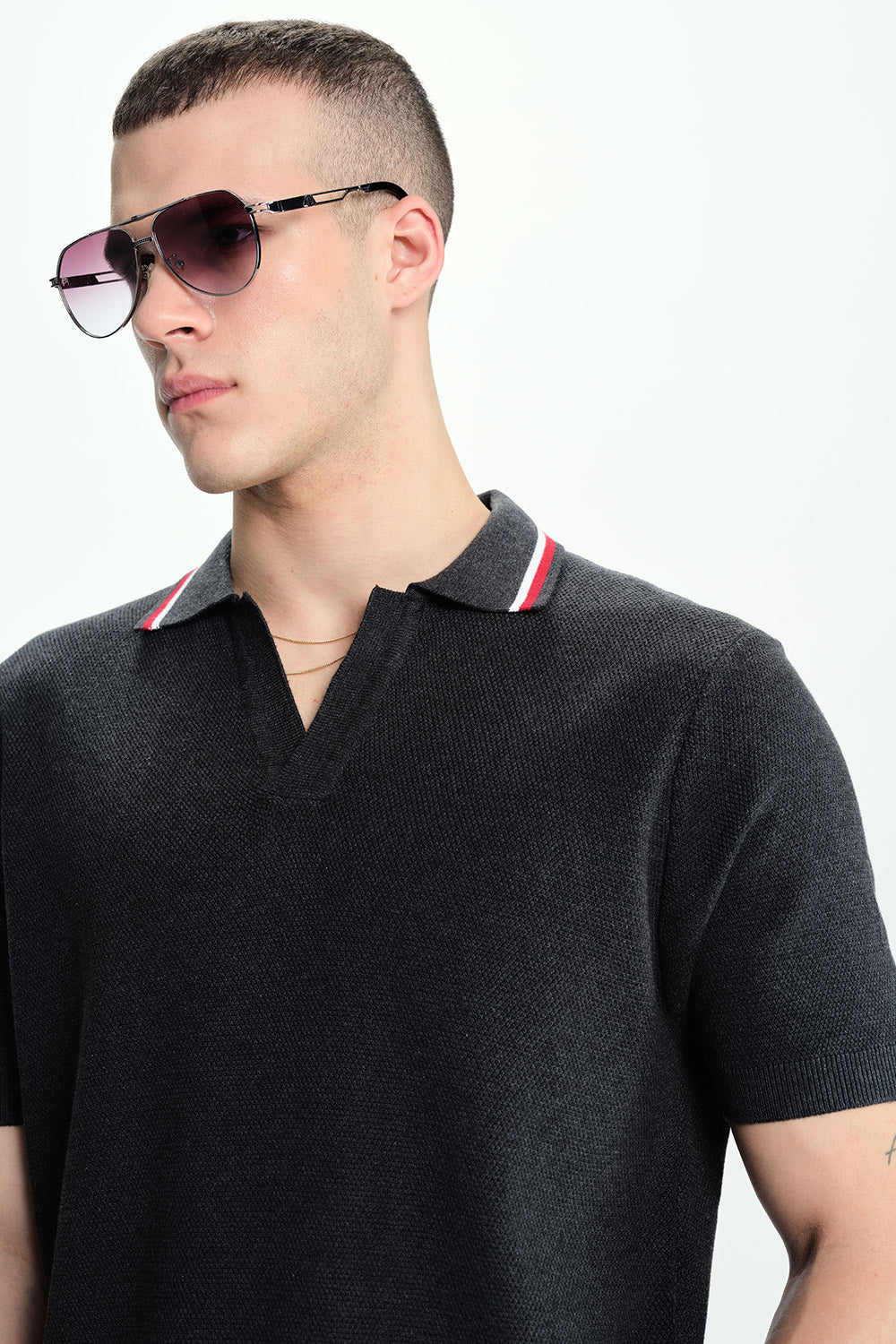 Blackout Knit Polo - BonkersCorner