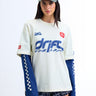Blue Line Drift Long Sleeve T-shirt - BonkersCorner