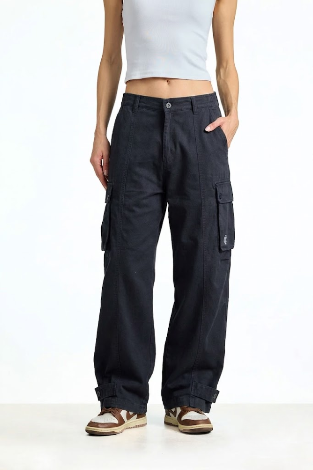 Blue Static Cargo Pants