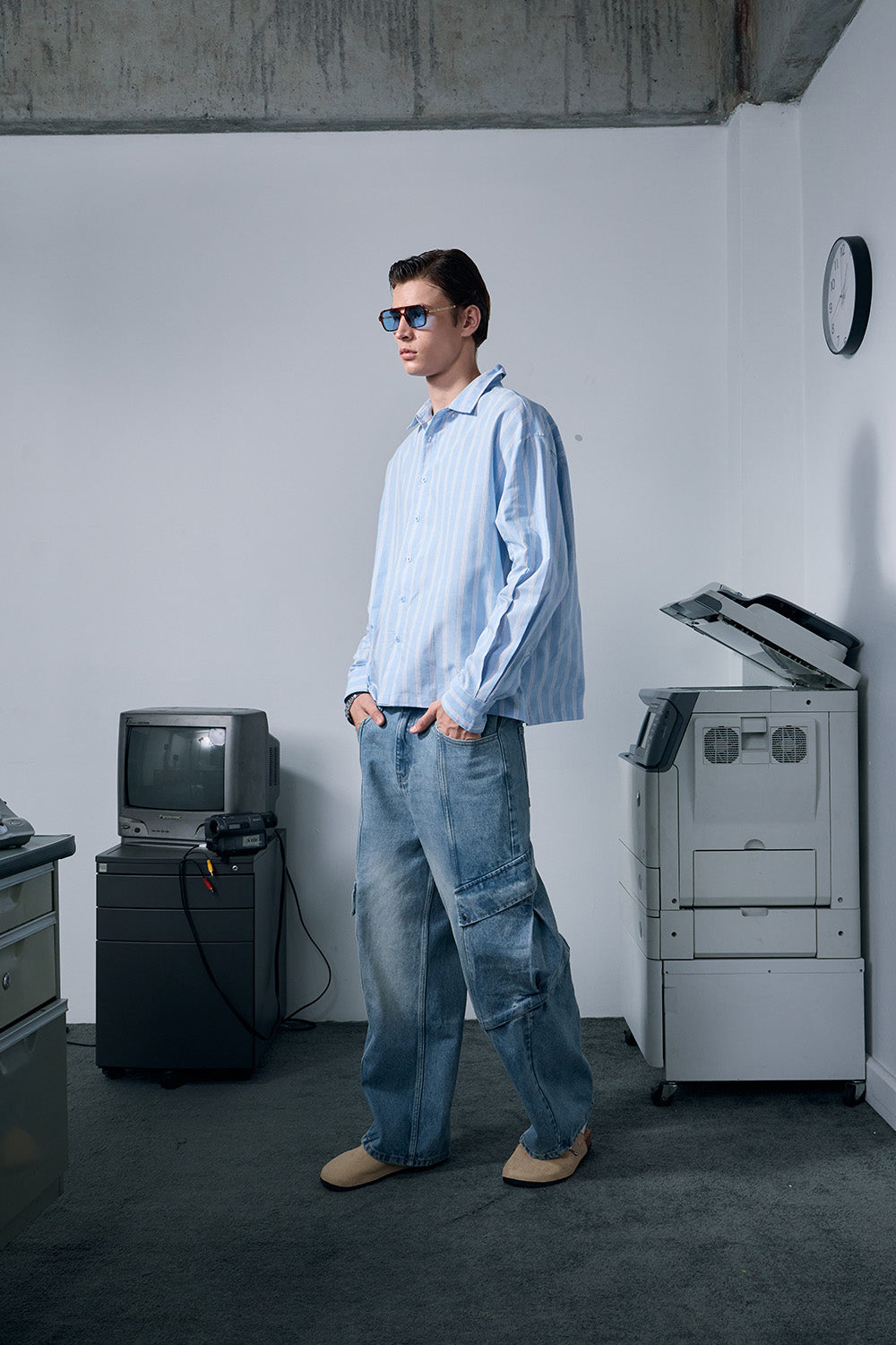 Blue Vintage Striped Full Sleeve Shirt - BonkersCorner