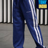 Blue Sporty Straight Fit Pants - BonkersCorner