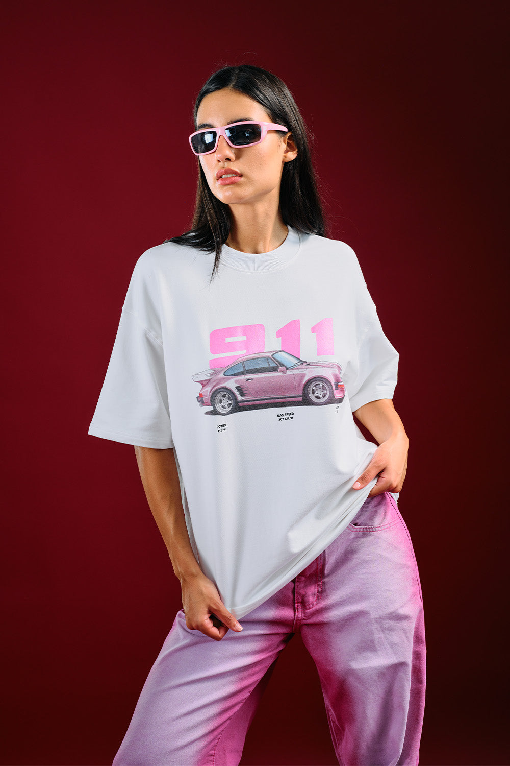 Blush Machine Oversized T-shirt - BonkersCorner