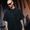 Bat Emblem Faded Oversized T-shirt - BonkersCorner