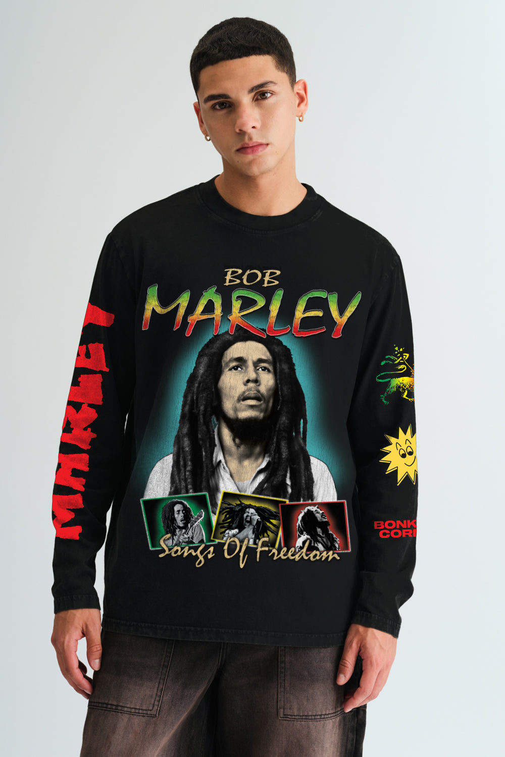 Bob Marley Songs Of Freedom Full Sleeves T-shirt - BonkersCorner