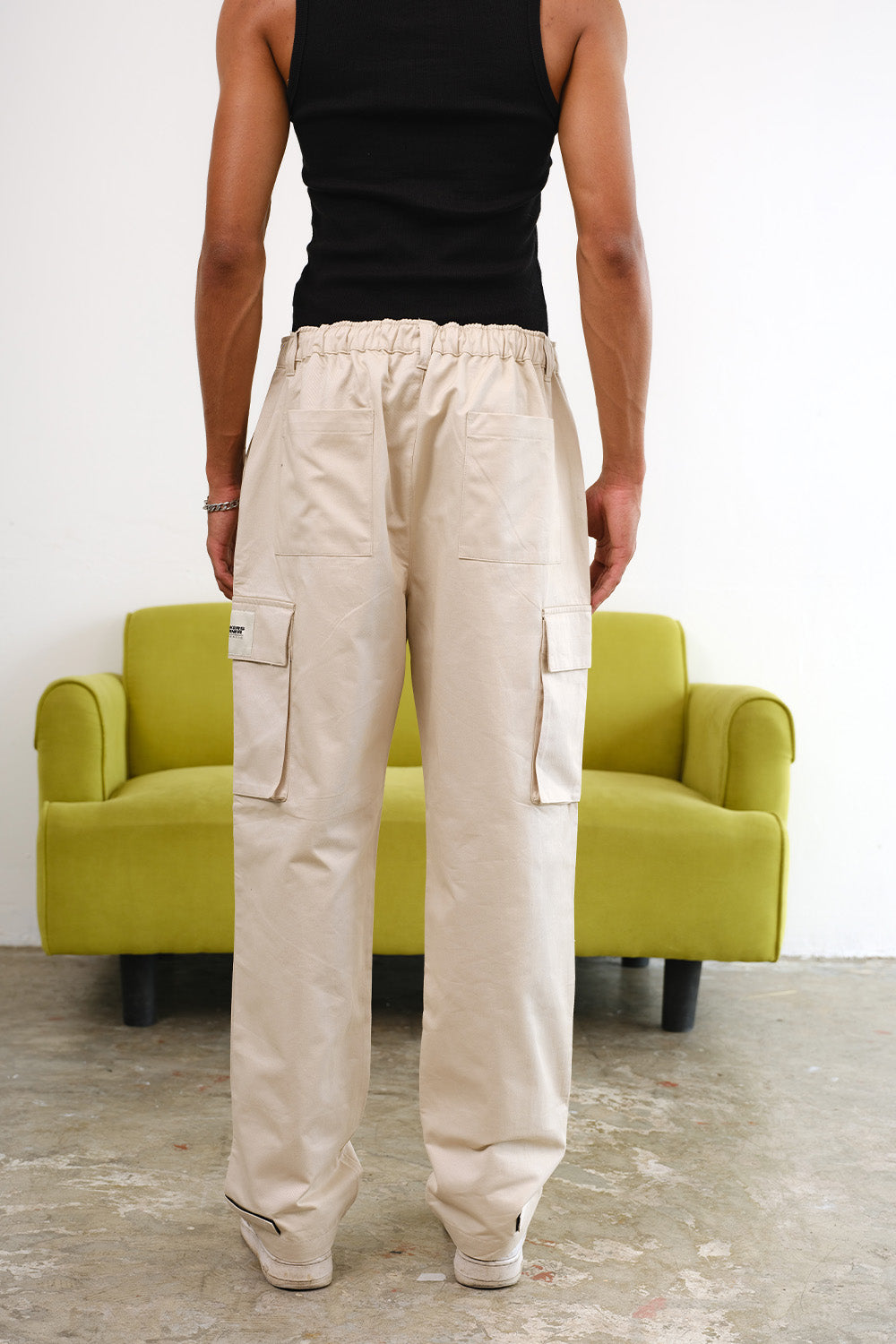 Off White Cargo With Utility Pockets - BonkersCorner
