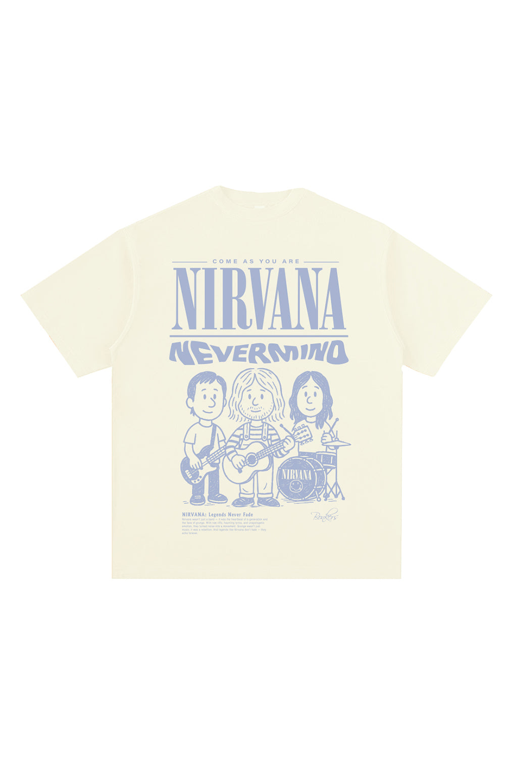 Come As You Are White Oversized T-shirt