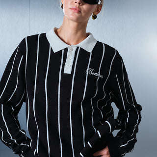 Pitch Black Full Sleeve Polo - BonkersCorner