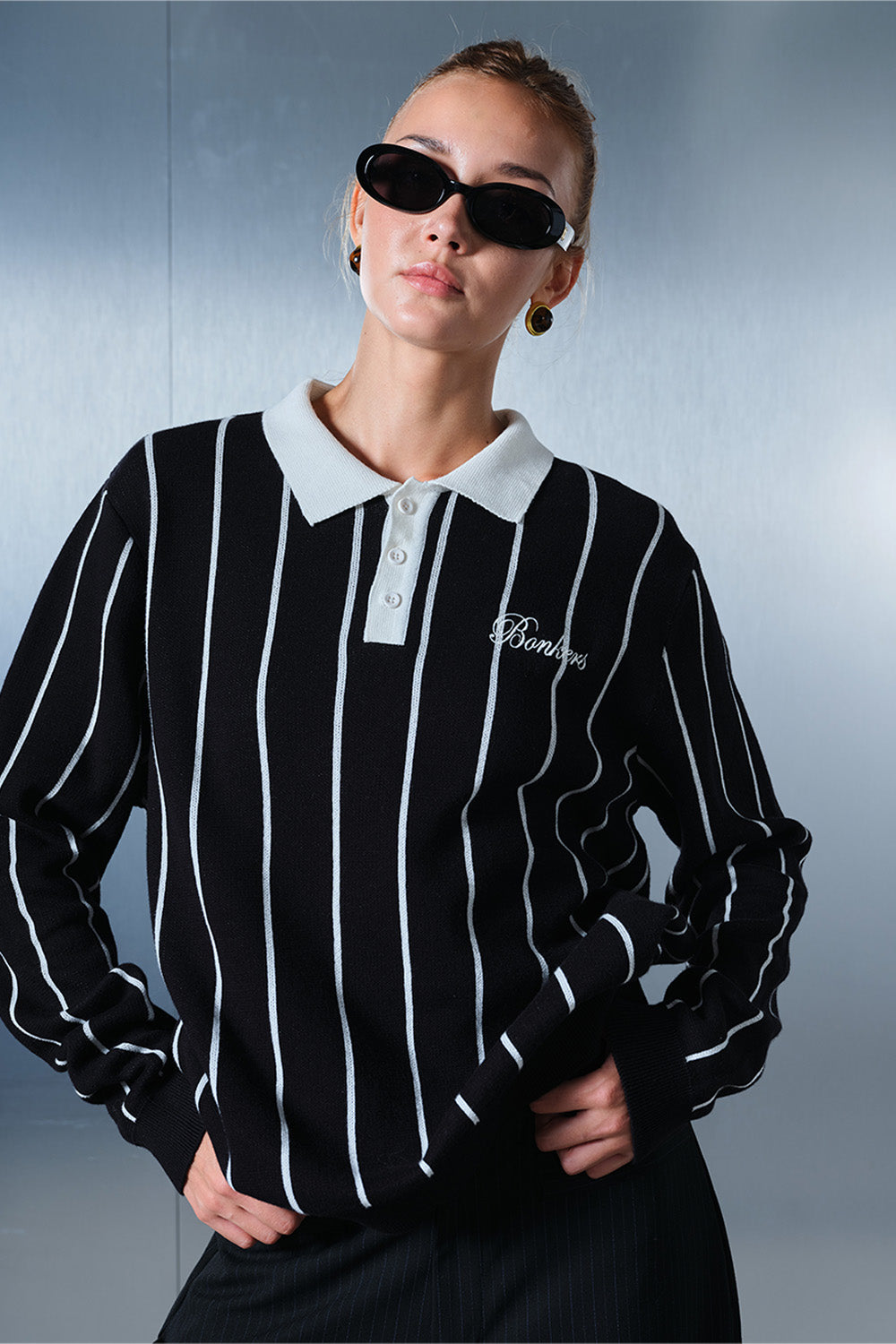 Pitch Black Full Sleeve Polo - BonkersCorner