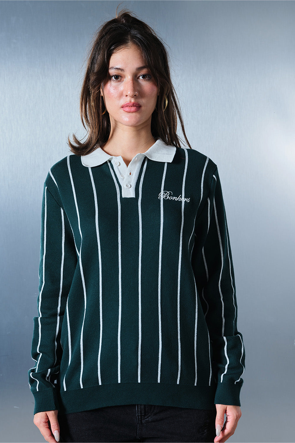 Retro Emerald Full Sleeved Polo