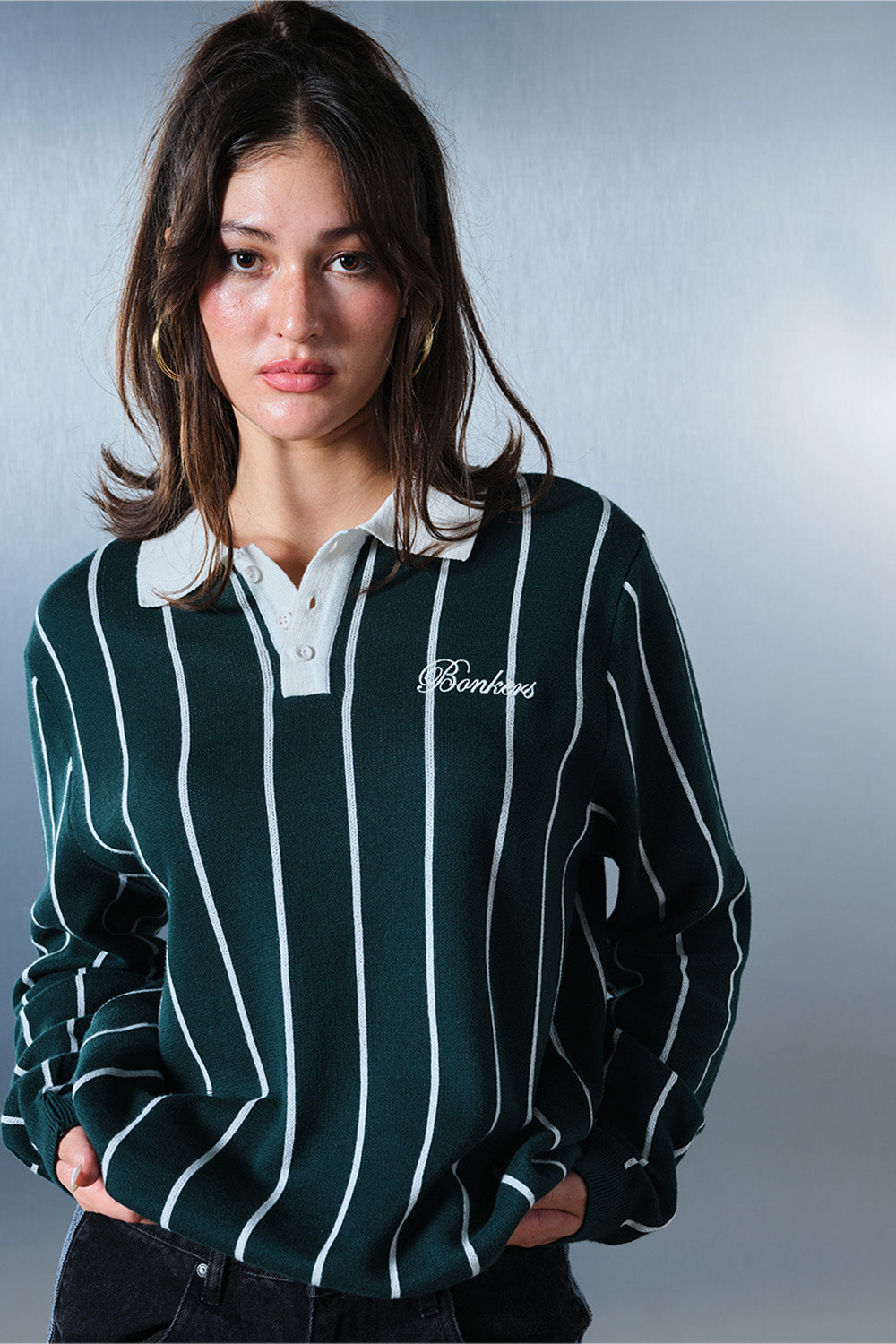 Retro Emerald Full Sleeved Polo