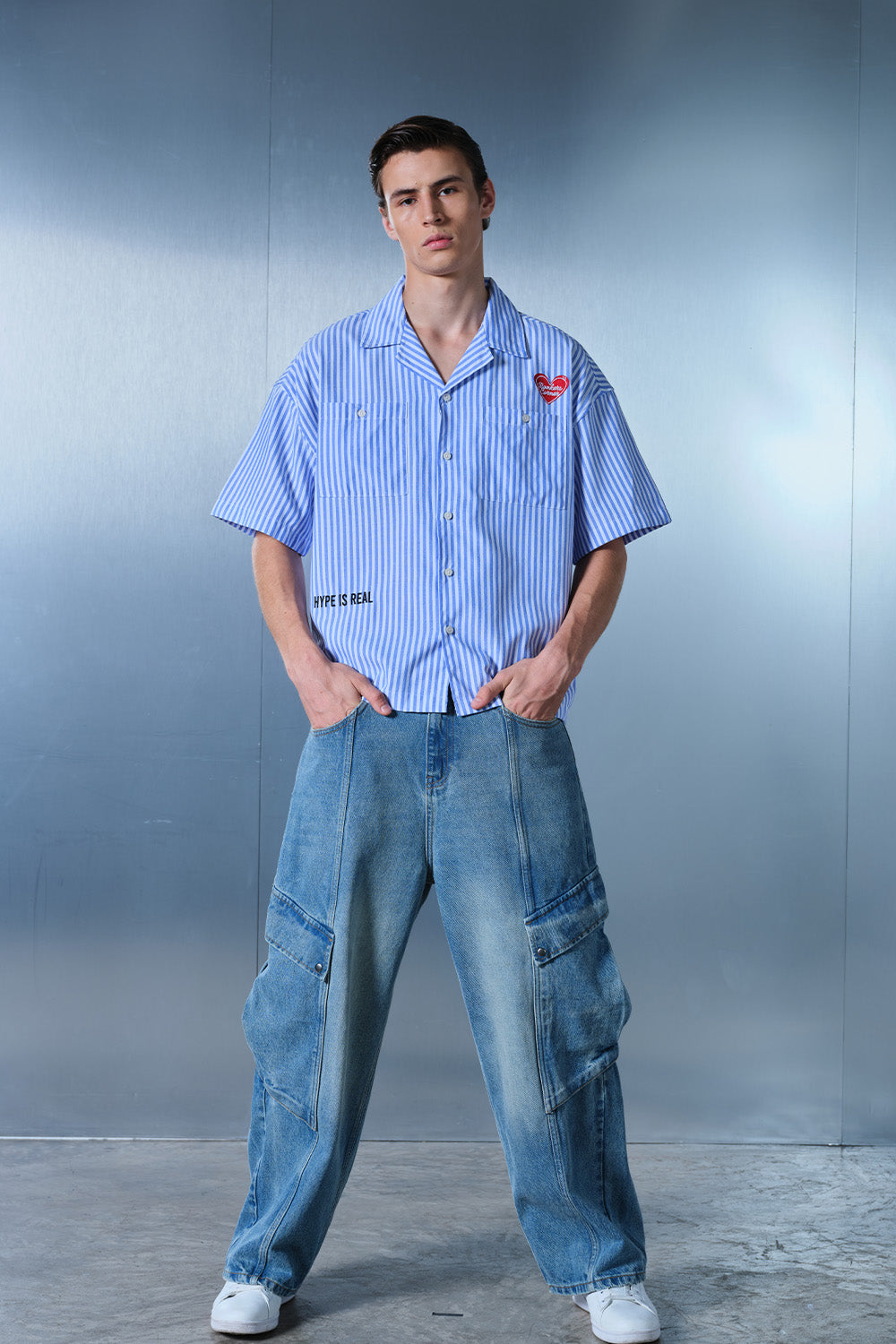 Blue and White Stripe Shirt