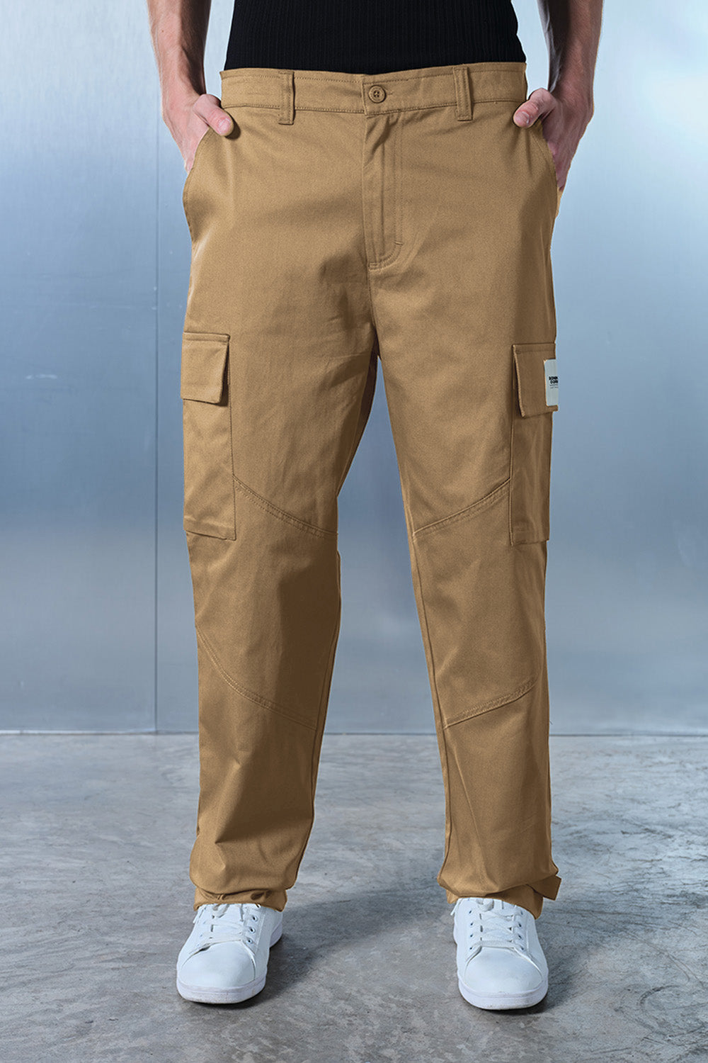 Khaki Cargo With Utility Pockets