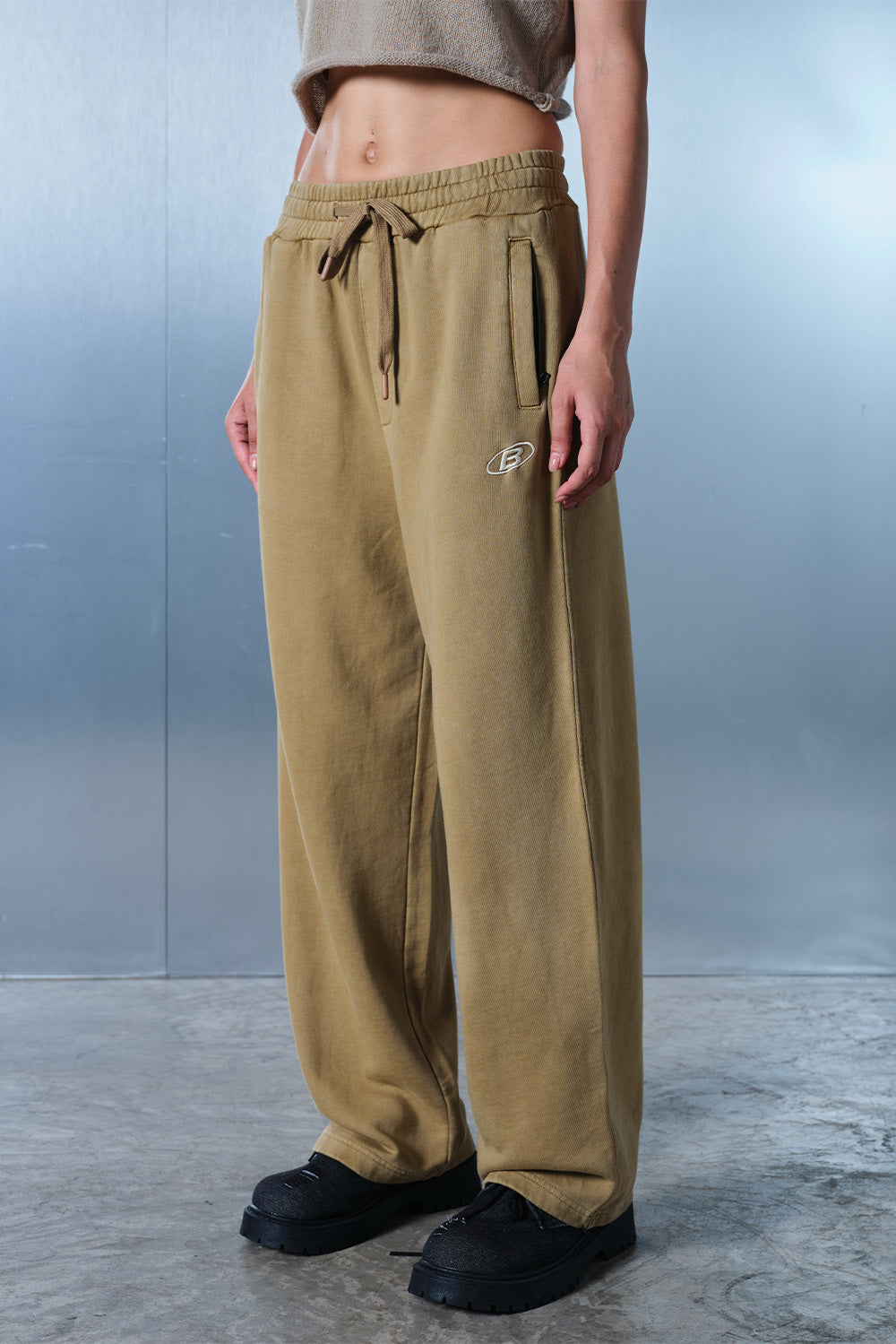 Faded Beige On The Go Joggers