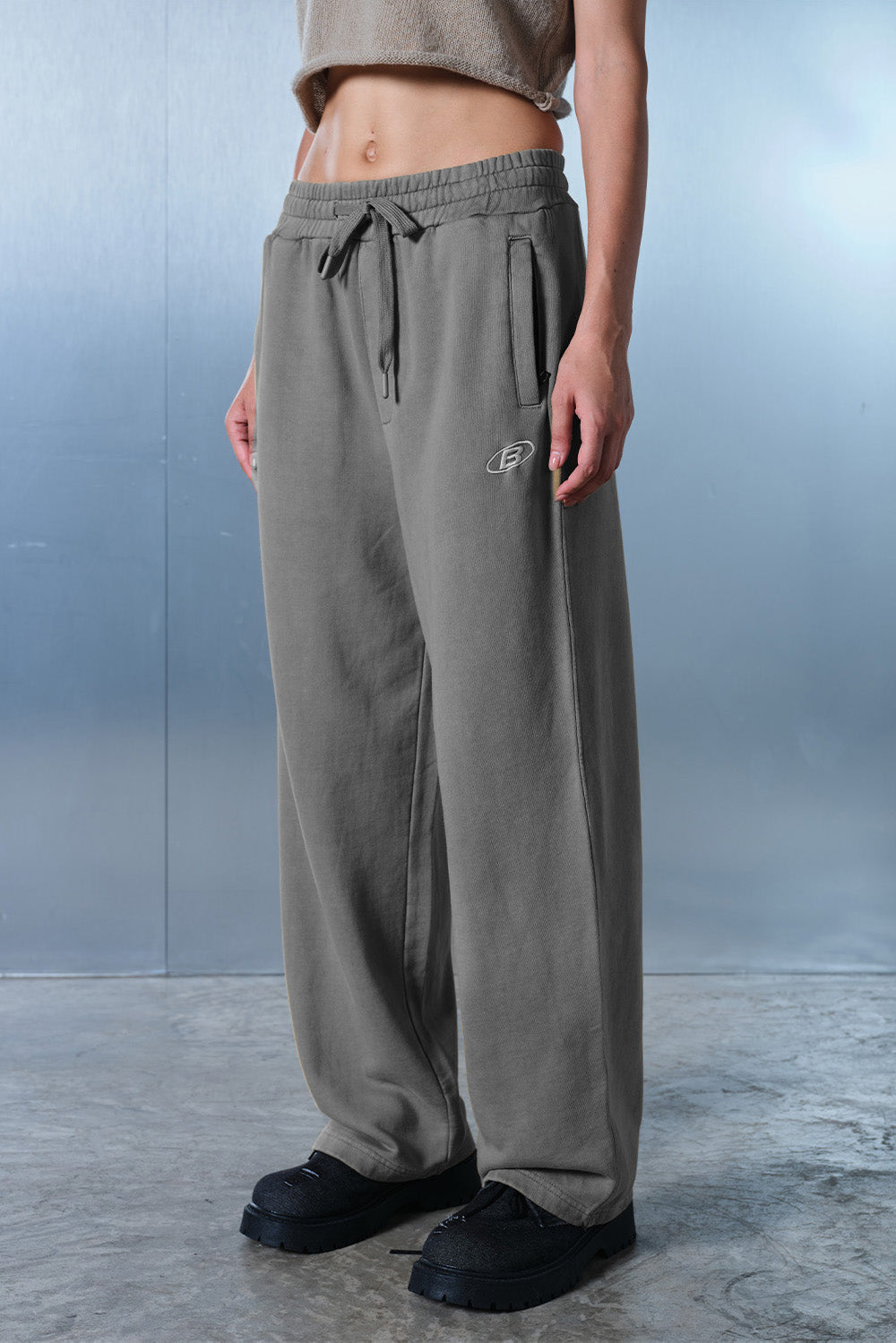 Faded Grey On The Go Joggers - BonkersCorner