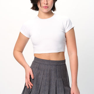 White Basic Baby Tee - BonkersCorner