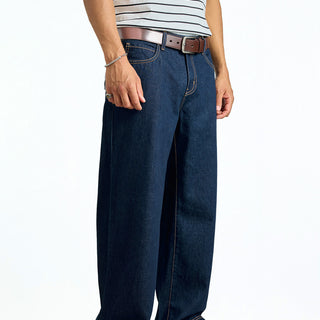 Deep Blue Relaxed Fit Jeans - BonkersCorner