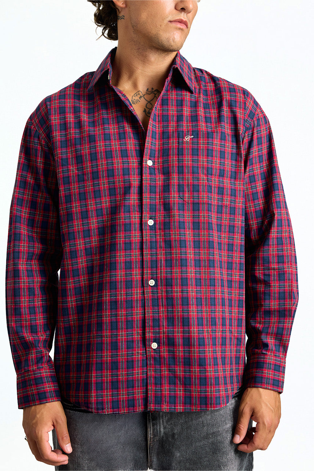 Crimson Check Casual Shirt - BonkersCorner