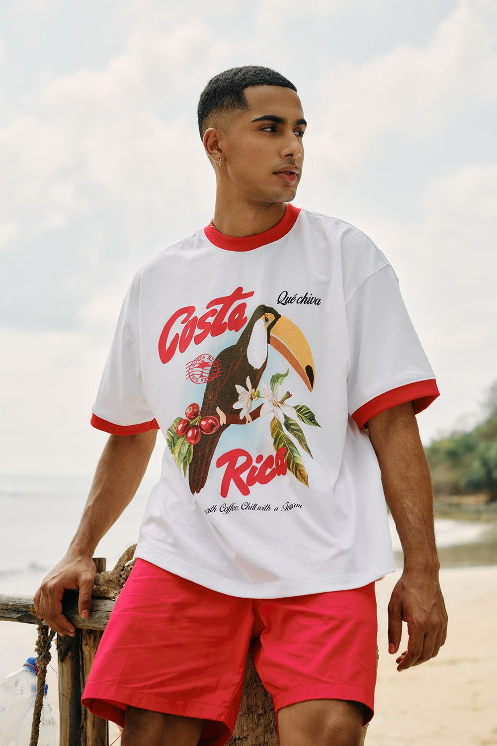 Costa Rica Postcard Oversized T-shirt - BonkersCorner