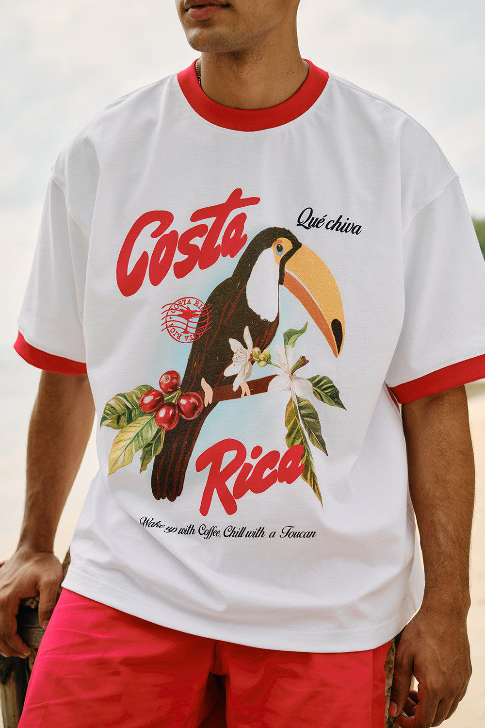 Costa Rica Postcard Oversized T-shirt - BonkersCorner