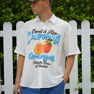 California Oranges Oversized Shirt - BonkersCorner