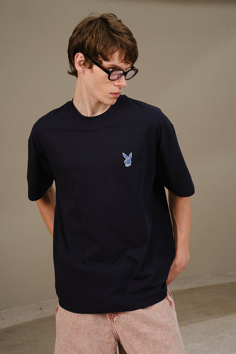 Playboy Core Black Oversized T-shirt - BonkersCorner