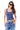 Blue Soft Fade Ribbed Tank