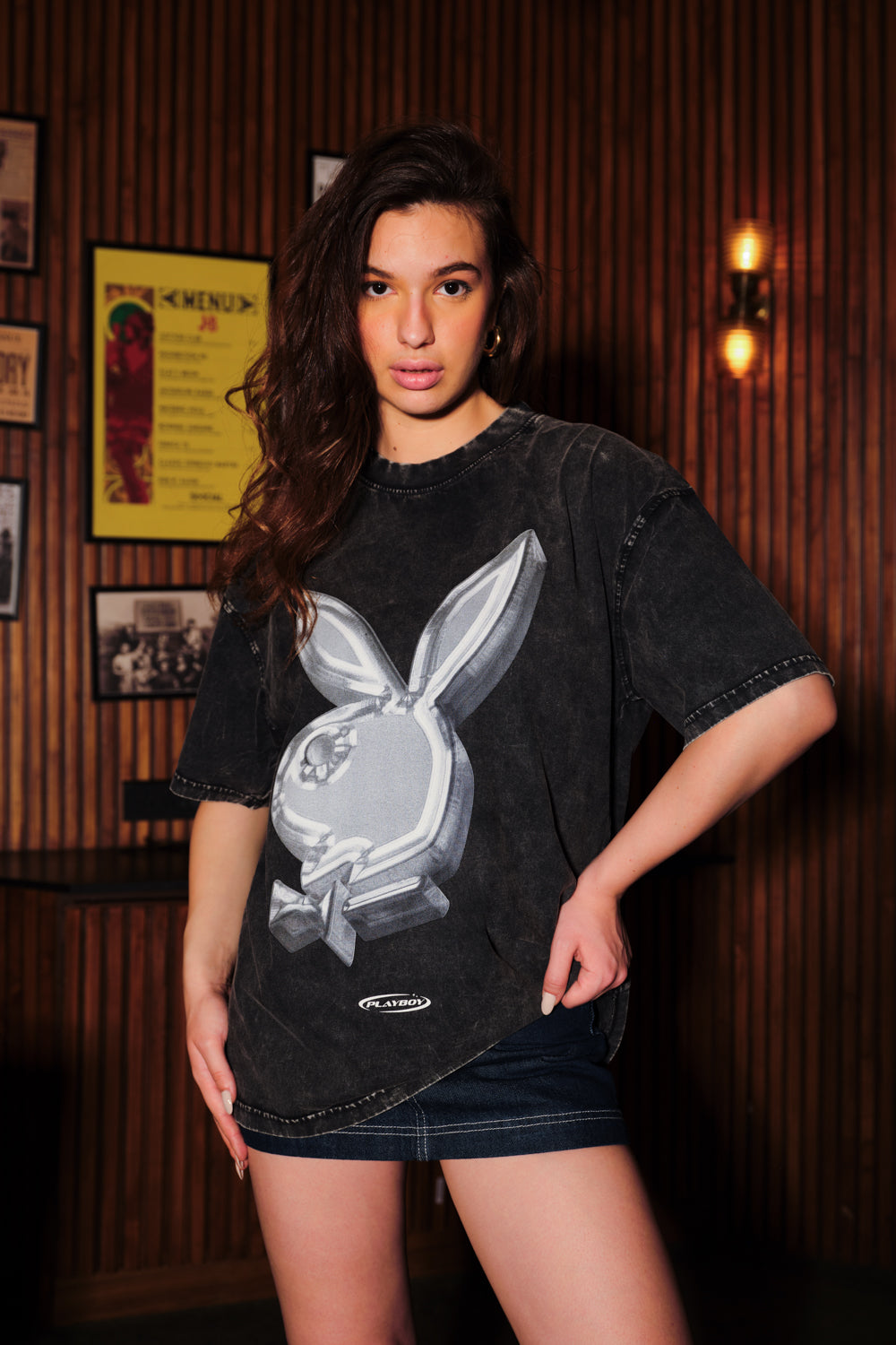 Metallic Rabbit Oversized T-shirt - BonkersCorner