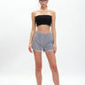 B&W Small Stripes Lace Shorts - BonkersCorner